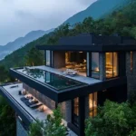 Kiran Canary Forest Plots Aamby Valley Lit Deck Lounge Forested Valley Dusk Villa Exterior