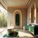 Kiran Canary Forest Plots Aamby Valley Gold Fixture Double Sink Forest View Bathroom