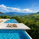 Kiran Canary Forest Plots For Sale Aamby Valley Blue Sky Green Slope Infinity Pool Villa Exterior