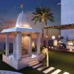 Ruparel Jewel Bhoiwada Parel White Shrine Pergola Lounge Dusk Sky Garden
