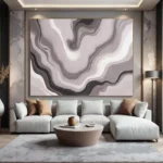 Ruparel Zinnia Borivali West 2 BHK Round Coffee Table Cove Lit Drape Panel Living Room