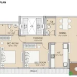 Ruparel Zinnia Borivali West 2 BHK B Unit 02 Floor Plan