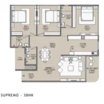 The Reserve Sector 11 Kharghar 3 BHK Floor Plan