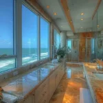 Lotus Amalfi Versova Beachfront Bathroom Luxurious Bathroom with Marble Countertops