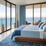 Lotus Amalfi Versova Bedroom with Bed Window Overlooking Ocean