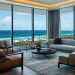 Lotus Amalfi Versova Luxury 4 BHK Living Room with Panoramic Ocean Views Private Balcony