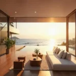 Lotus Amalfi Versova Sea Facing Living Room Evening Sunset