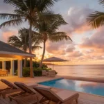 Lotus Artemis Juhu Beach Amenities Area with Pool Sunset View