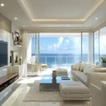 Lotus Celestial Versova Bright Modern Living Room with Ocean View