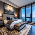 Lotus The Arcadian Gulmohar Road Juhu Luxurious Master Bedroom with Arabian Sea Views