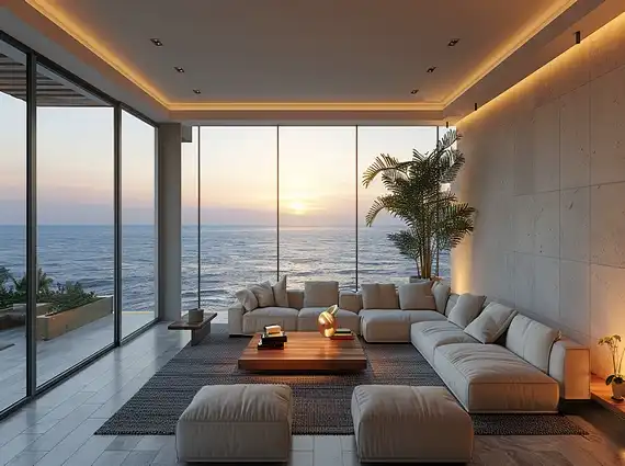 Rustomjee Cama Bandstand Bandra West Lounge Area Living Room Stunning Sea View