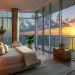 Rustomjee Cama Bandstand Bandra West Luxury Oceanfront Bedroom Stunning Sunset View