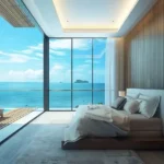 Rustomjee Cama Bandstand Bandra West Modern Bedroom with Stunning Blue waters view