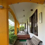 3 BHK Beach Villa Nagaon Courtyard Passageway with Bench