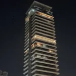 4 BHK Lake Front Solitaire Powai High-Rise Tower Exterior at Night