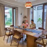 4 BHK Villa Saral Alibaug Family Dining Area with Garden View