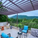 4 BHK Villa Saral Alibaug Roof Terrace Seating with Forest View