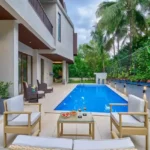 4 BHK Villa Saral Alibaug Swimming Pool and Outdoor Lounge Area