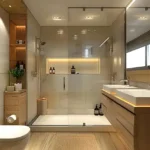 Three ICC Tower Dadar Bathroom With Wood Stone And Plants