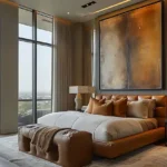 Kalpataru Vian Lokhandwala master bedroom large windows abstract painting