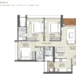 Kalptaru Vian 3 BHK premiere tower A floorplan