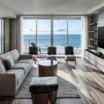 Lotus Avalon Bandra Bandstand Living Room of 4 BHK with Sea View