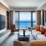 Lotus Avalon Bandra Bandstand Modern Living Room with Beautiful Seaview