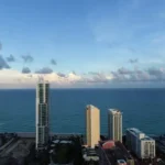 Lotus Avalon Bandra Bandstand Sea by Modern Buildings Against Blue Sky