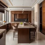 Lotus Imperial Carter Road Bandra West Modern Kitchen Featuring Sleek Cabinetry Large Island Wine Storage