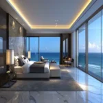 Lotus Imperial Carter Road Bandra West Seafacing Bedroom with Large Windows Overlooking Arabian Sea