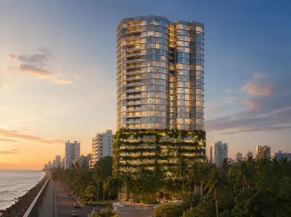 Lotus Odyssey Bandra Bandstand Elevation View Evening