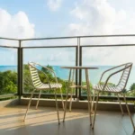 Marina Vista Pali Hill Bandra Beautiful Balcony Outdoor Patio With Chair Table