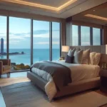 Marina Vista Pali Hill Bandra Modern Luxurious Master Bedroom With Sea View Bandra Bay