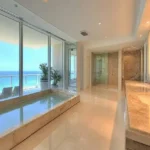 Oceanic Carter Road Bandra Modern Bathroom Glowing Light Shimmering Sea View
