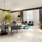 Platinum Vibe Model Town Versova Modern Dining Room Living Area With Luxury Decor