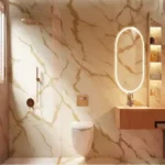 3 BHK Siddhgiri Matunga Marble Finish Bathroom