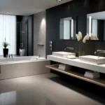 3 BHK Vascon Tranquil Heights Powai Luxury Bathroom With Bathtub And Double Vanity