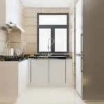 3 BHK Vascon Tranquil Heights Powai Modern Modular Kitchen With Refrigerator