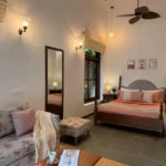3 BHK Villa Amayah Villas Assagao Goa Bedroom With Floral Sofa Seating