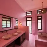 3 BHK Villa Amayah Villas Assagao Goa Pink Bathroom With Twin Vanities