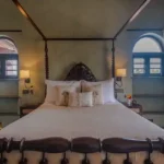 3 BHK Villa Kihim Alibaug Four Poster Bedroom With Arched Windows