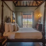 3 BHK Villa Kihim Alibaug Four Poster Bedroom With Balcony View