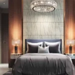 4 BHK Hirandandani Empress Hill Powai Modern Bedroom With Pendant Chandelier