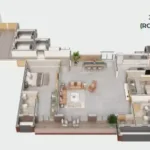 45th Marine Juhu Tara Road 3 BHK Type 1 floorplan