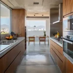 Daivi Eterneety Borivali Modern Wooden Kitchen With Dining Area