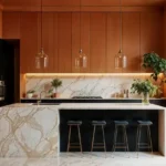 The Address by GS Sion Modern Kitchen with Marble Island