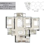 Hirandandani Empress Hill Powai 3 BHK Wing A Unit Number 2 Floorplan