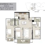 Hirandandani Empress Hill Powai 3 BHK Wing B Unit Number 4 Floorplan