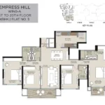 Hirandandani Empress Hill Powai 4 BHK Wing A Unit Number 3 Floorplan