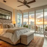 3 BHK Eirene Heights Dadar Bedroom with Balcony and Sunset View